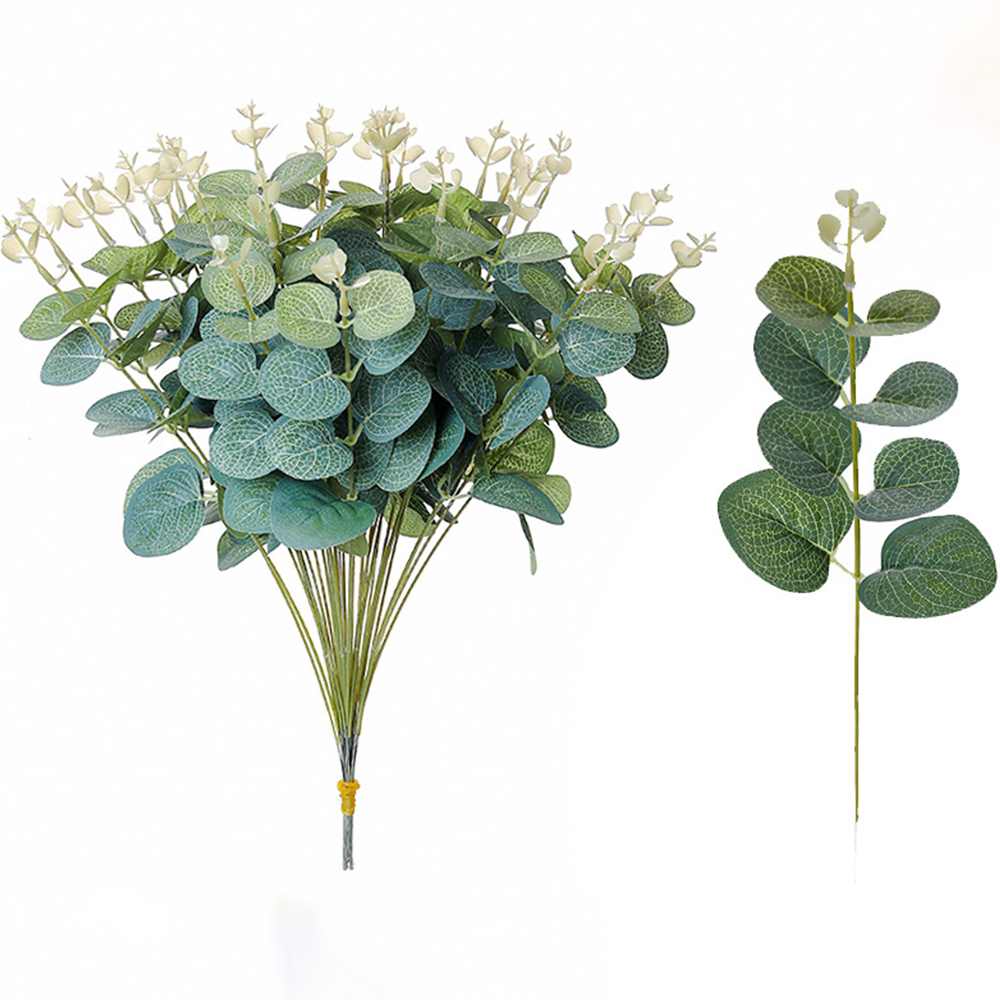 Florist Supply Vases - 20 pièces fausses plantes feuilles d'eucalyptus